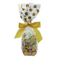 Mug Stuffer Gift Bag w/ Conversation Hearts - Gold Dots